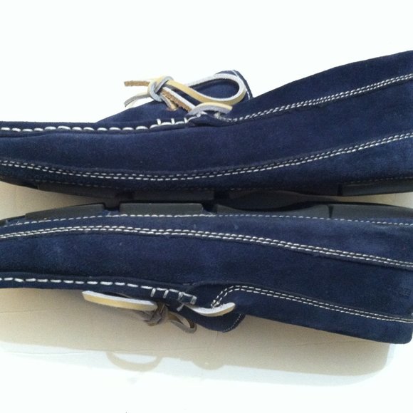 KENNETH COLE MENS PRE-OWNED BLUE LEATHER SUEDE SLIP-ON LOAFERS SIZE: 10M main image 8